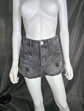 High Rise One X OneTeaspoon Denim Shorts Size 26